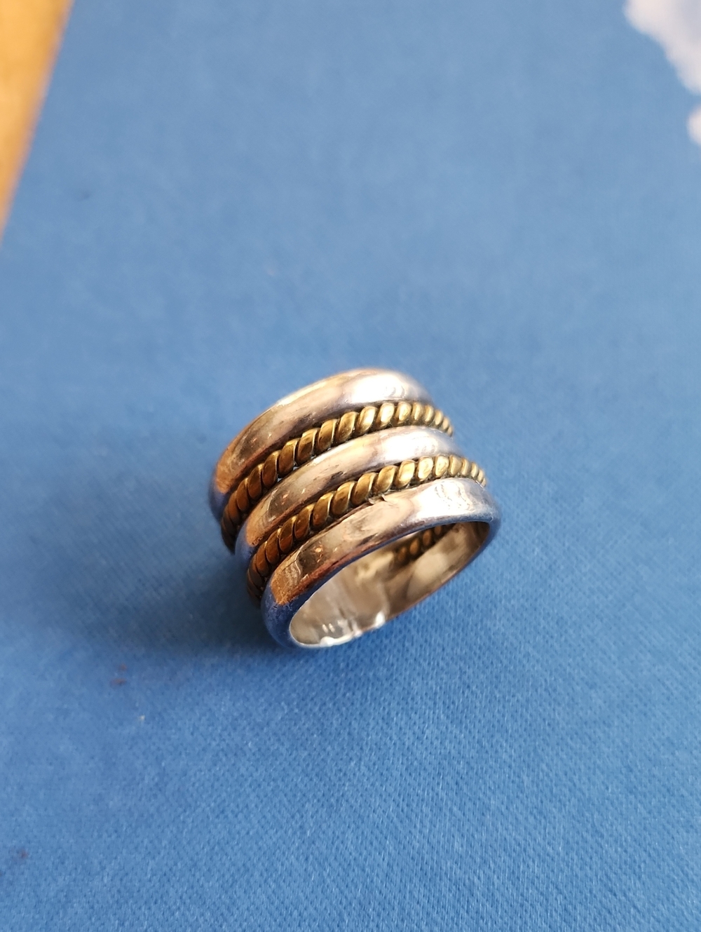 Sterling Silver With Gold Twist